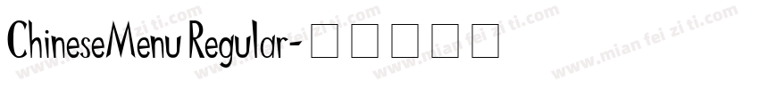ChineseMenu Regular字体转换